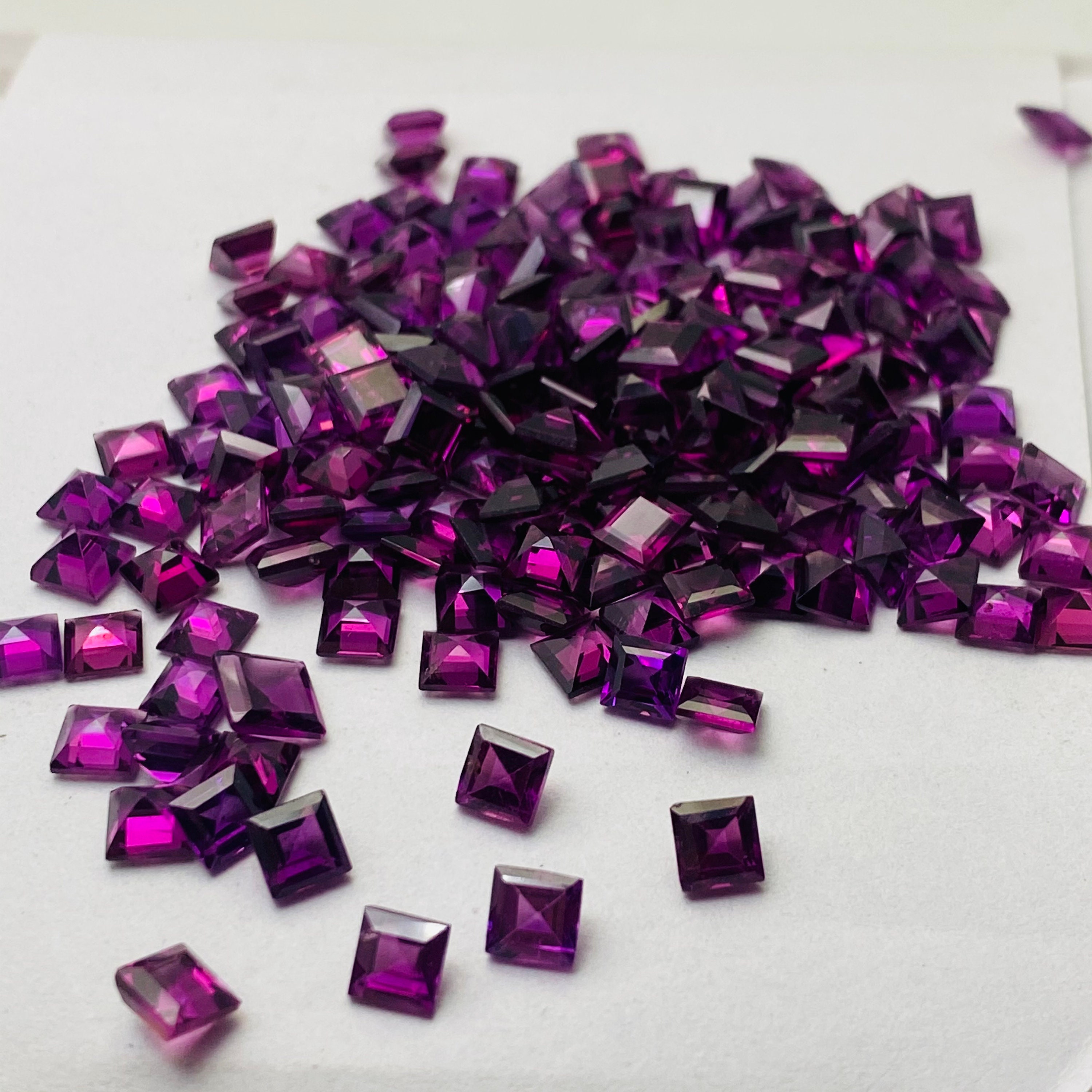 4MM natural purple gemstonepurple faceted Etsy