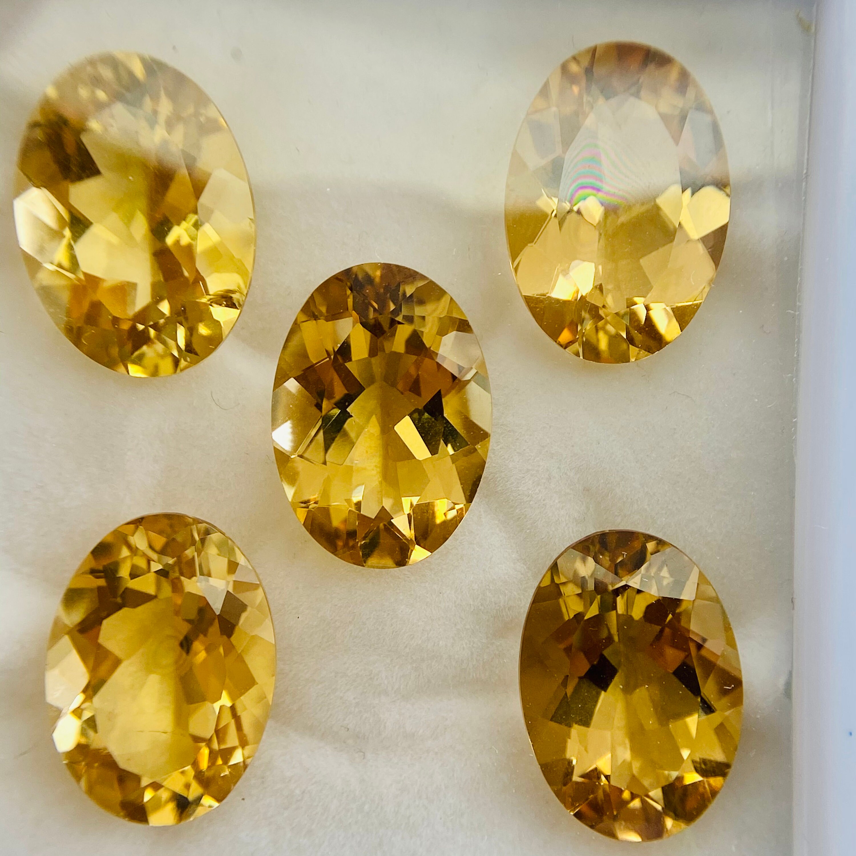 5pcs lot champagne quartz faceted oval GemstoneNatural clear Etsy