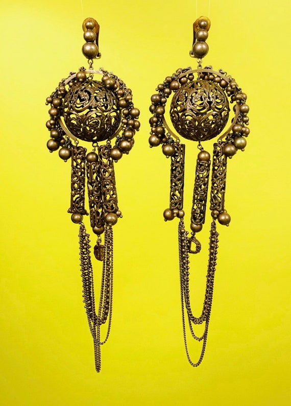 Vintage Massive Dior Chandelier Earrings