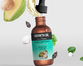 1# Growth Oil— Promotes Growth, Strengthen & Thickens Hair | All-Natural Ingredients | Black Women Hair Care | Natural Hair Care