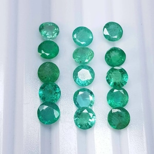 5 Pcs AAA Top Quality Natural 2mm-5mm Emerald Round Faceted Gemstone | AAA Top Quality Natural 2mm-5mm Emerald Round Faceted Gemstones Lot |