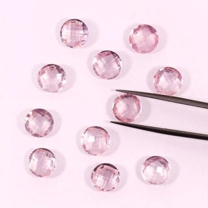 12MM AAA+++ Top Quality Natural Rose Quartz  Round Briolette Faceted Calibrated Gemstones | AAA+++ Top Quality Rose Quartz Briolette Lot |