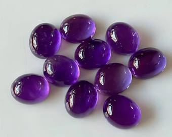 アメジスト オーバル カボション: AAA+ 天然アメジスト 宝石 ロット (6 x 8 mm-16 x 22 mm)