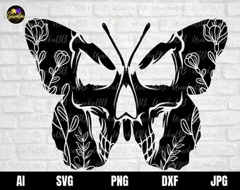 Free Free 214 Butterfly Skull Svg SVG PNG EPS DXF File