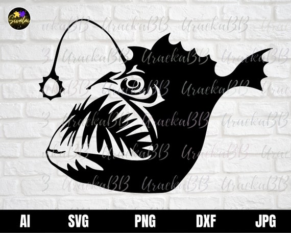 Download Anglerfish Svg Angler Fish Svg Anglerfish Clipart Svg Files Etsy