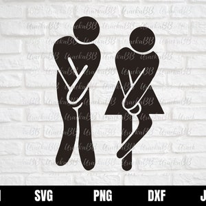 Toilet Wall Room Plane, Toilet Teken svg Cricut Cut File, svg bestanden voor Cricut, Instant Download, Svg, Png, AI, Dxf