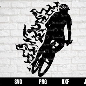 Bicycle Svg, Cyclist Svg, Bike Svg, Man on bike SVG, Cyclist SVG, Mountain Bike Svg, Bike Svg, Instant Download, Svg, Png, AI, Dxf