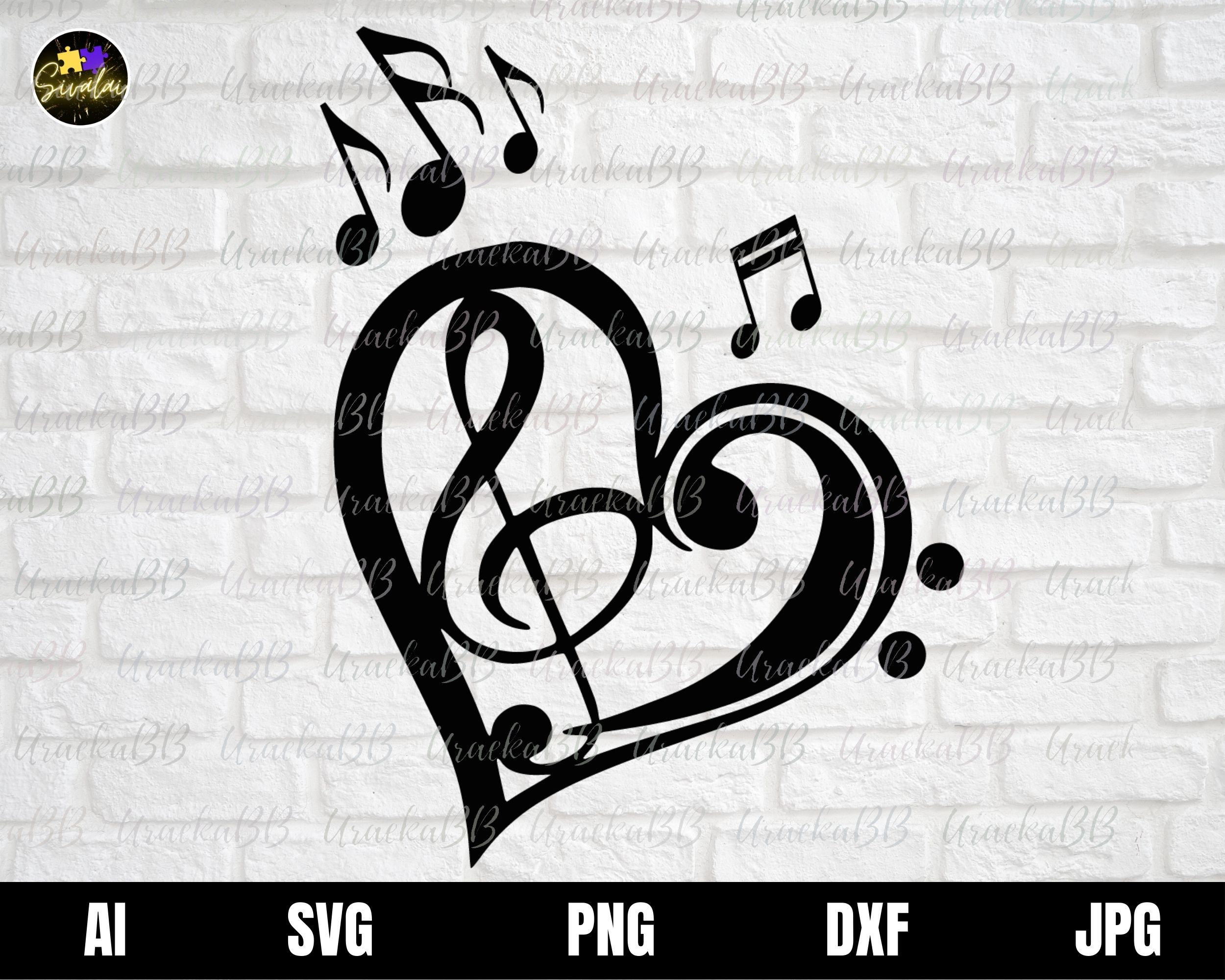 Heart Music Notes Svg, Music Note Heart Svg, Heart Love Symbol Svg, Music  Note Svg, Musical Heart Svg for Cricut, Svg, Png, AI, Dxf - Etsy