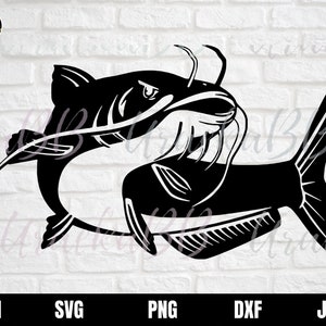 Wels digitale Dateien, Wels Svg, Wels schneiden Dateien, Wels Clipart, Fisch Svg für Cricut, Instant Download, Svg, Png, AI, Dxf