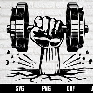 Dumbbell Svg, Barbell Svg, Dumbbell Svg Cricut, Weightlifter Svg, Crossfit Svg, Weight Hand Dumbbell Svg, Weight Lifting Svg, Png, AI, Dxf