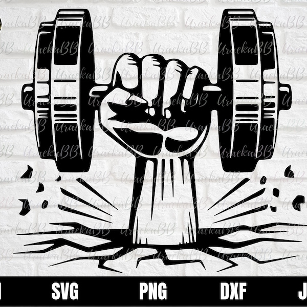 Dumbbell Svg, Barbell Svg, Dumbbell Svg Cricut, Weightlifter Svg, Crossfit Svg, Weight Hand Dumbbell Svg, Weight Lifting Svg, Png, AI, Dxf
