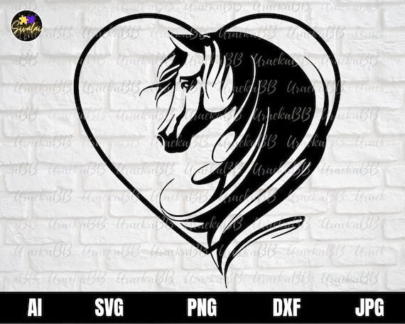 Horse Heart Svg, Horse Svg, I Love Horses Svg, Beautiful Horse Svg, Horse  Head Svg, Horse Silhouettes for Cricut, Png, AI, Dxf - Etsy