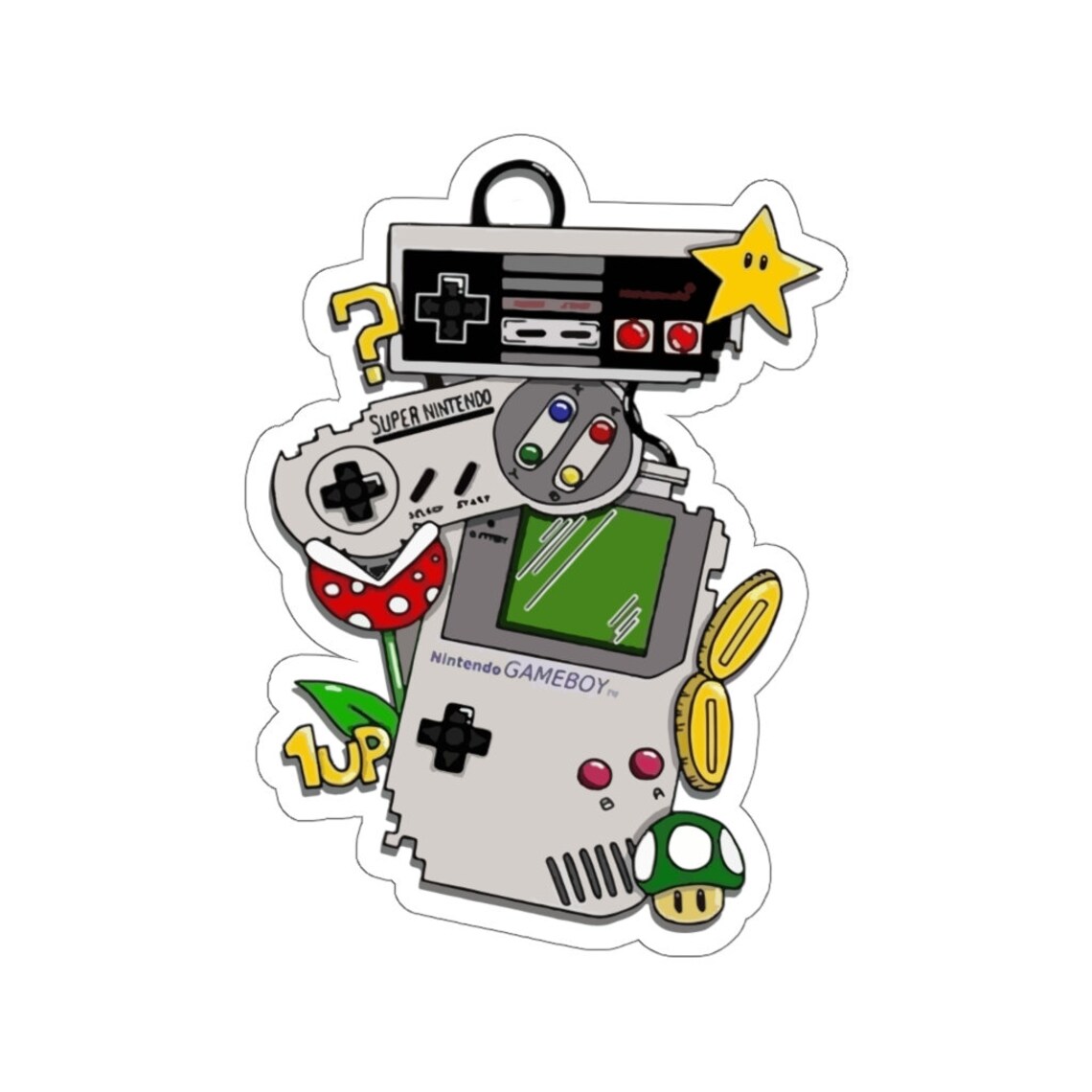 Retro Gameboy Funny Sticker para pegatinas para portátiles | Etsy