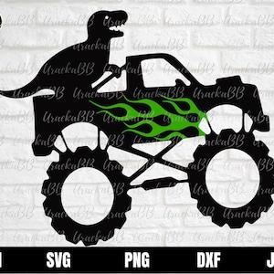 Monster Truck Svg, Dino Monster Truck Svg, Dinosaur for kids Svg, T rex Monster Truck Svg, Monster Truck Lover Svg