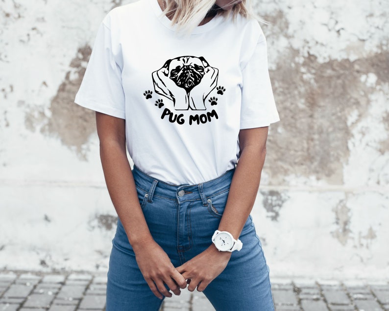 Pug Mom Png Pug Svg Pug Mom Shirt Png Paw Print Svg Pug - Etsy