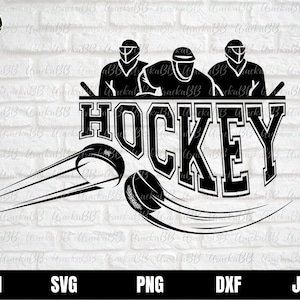 Hockey Svg, Hockey Puck SVG, Hockey Puck Flying Svg, Hockey Player Svg, Hockey silhouette word svg cut file, Hockey Cut Files