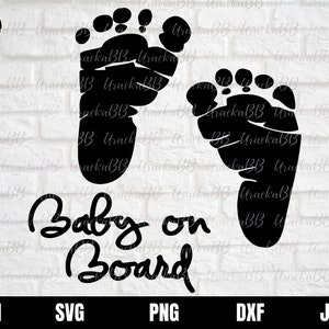 Baby Footprint Svg, Baby feet Svg, Baby feet print Svg, Baby footprint SVG, Baby on Board Svg Instant Download, Svg, Png, AI, Dxf