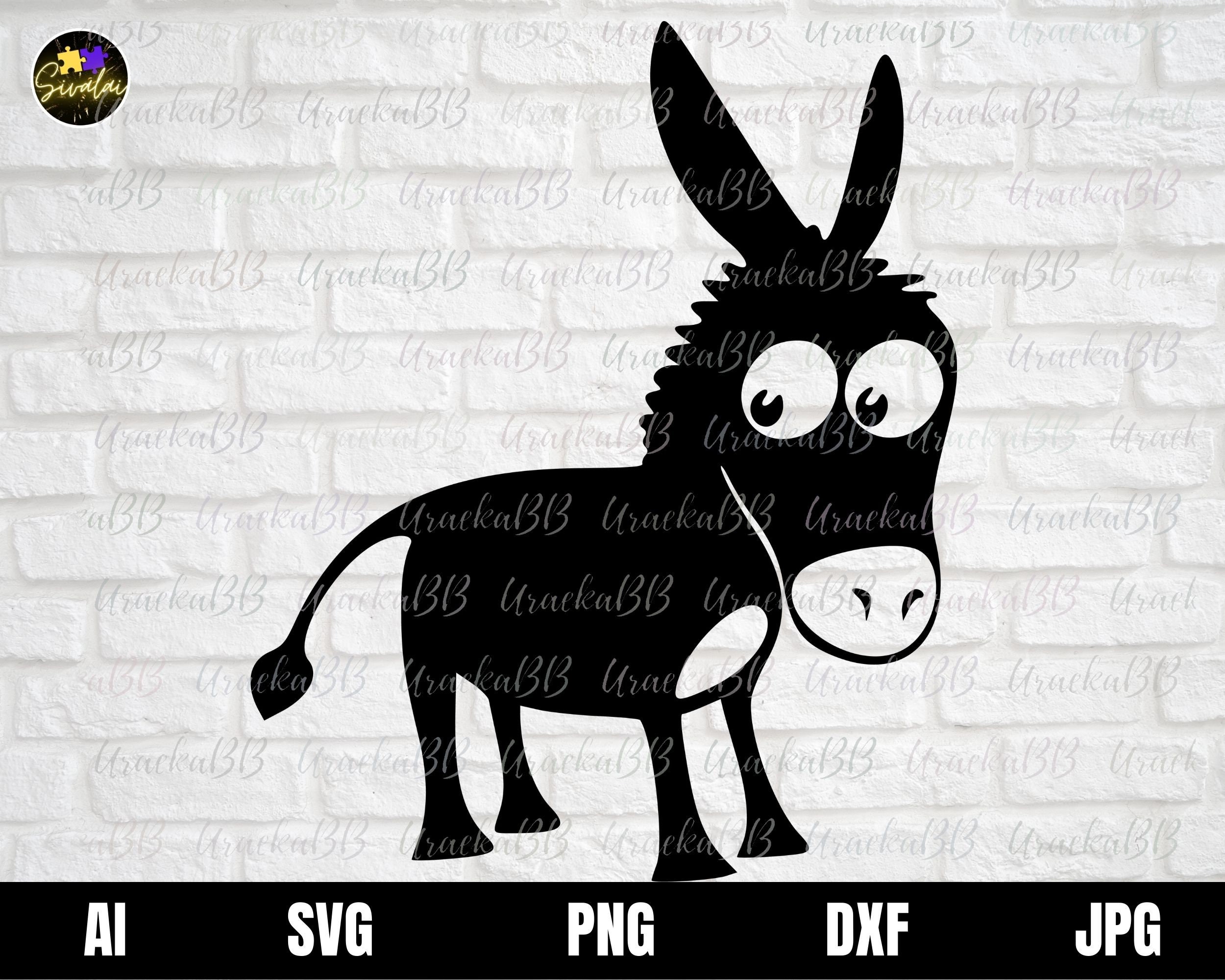 Funny Donkey Svg Donkey Head Svg Donkey Svg Donkey Clipart | Etsy