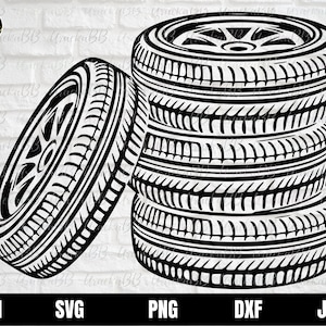 Rueda Svg, Neumático de coche Svg, Rueda clipart, Rueda para Cricut, Neumáticos silueta, Rueda logo SVG, Rueda Svg, Neumático Svg, Rueda de coche Png, AI, Dxf