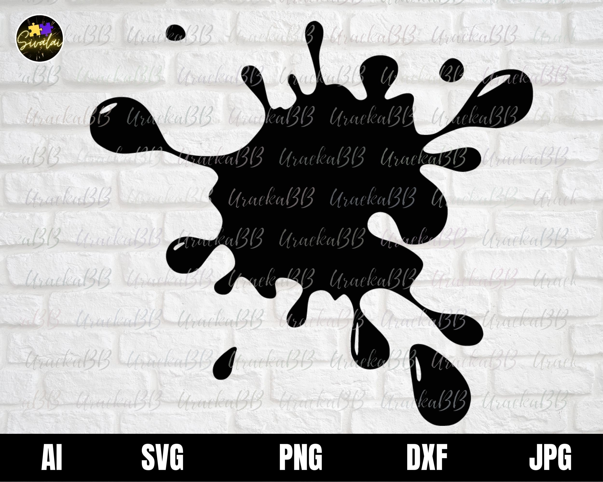 Splat Svg Splash Svg Paint Drips Svg Ink Splatter Svg | Etsy India