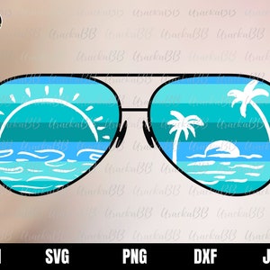 Retro Vintage Sunset Sunglasses SVG, Summer Beach Sunglasses Palm Tree svg, Summer Vibes Sunglass, Sunglasses, Aviators, Vibes, svg, png