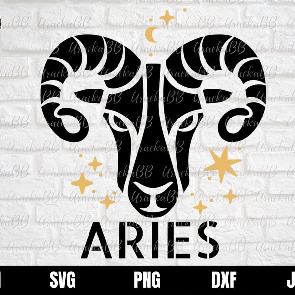 Aries Zodiac Sign Svg, Aries Zodiac Svg, Aries Svg, Horoscope Svg, Zodiac Sign Svg, Aries Clipart, Aries Symbol, Zodiac Symbol Png, AI, Dxf