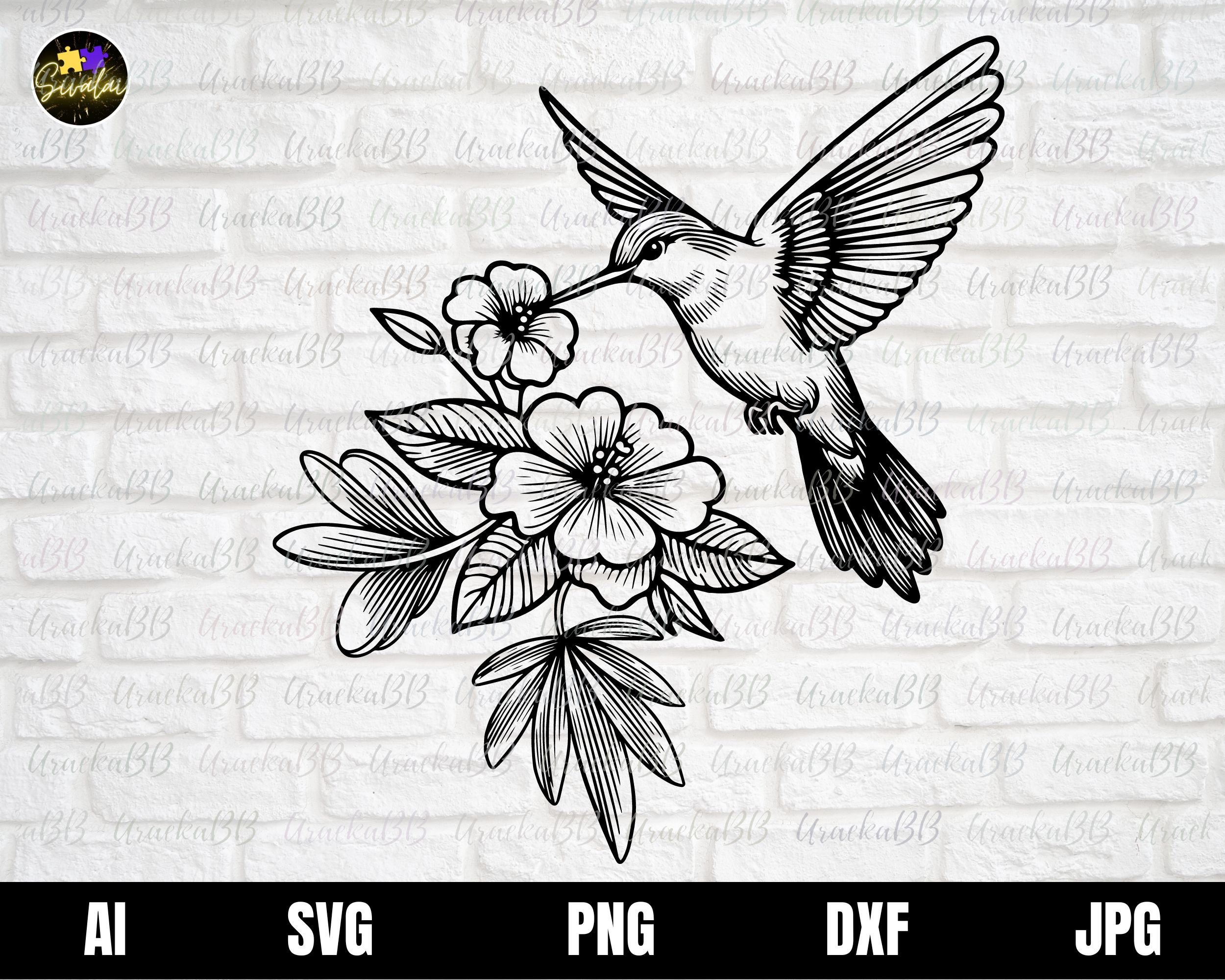 Hummingbird Flowers Svg, Florals Svg, Hummingbird Svg, Bird Svg, Hummingbird Flowers Svg, Flower Humming Bird svg, Florals Hummingbird Svg