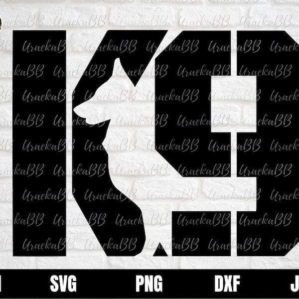 K9 Polizei Hund Svg, K9 Polizei Hund Silhouette, K9 Polizeihund, Polizeihund Svg für Cricut, Instant Download, Svg, Png, AI, Dxf