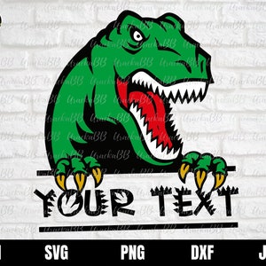 Trex svg, Trex Png, tyrannosaur Rex svg, t-rex Kopf svg, tyrannosaurus Rex svg, Dinosaurier T-Rex svg, Trex Split-Namensrahmen, Trex späht svg