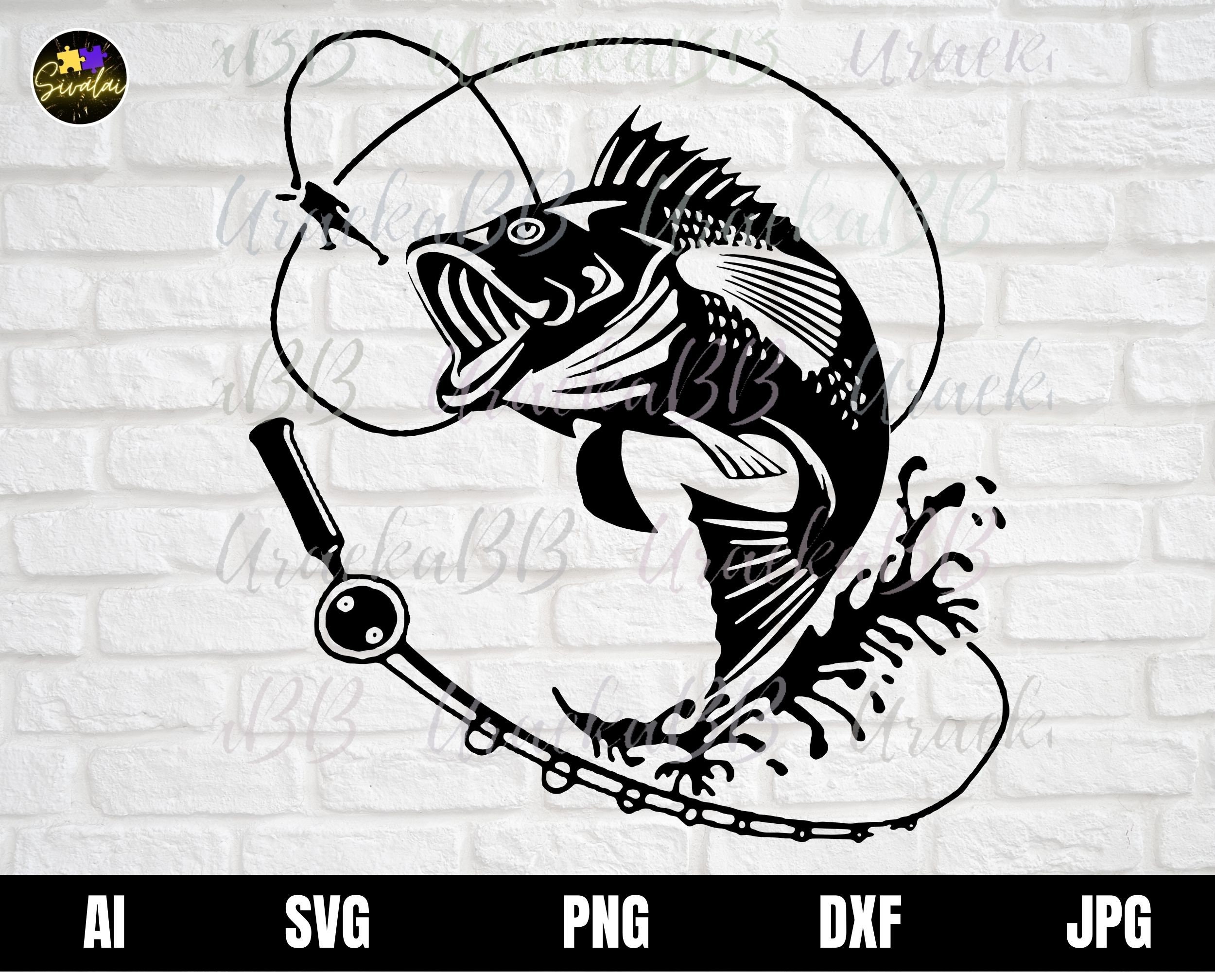 Download Bass Fishing Svg Bass Svg Hunting Shirt SVG Bass Angling ...