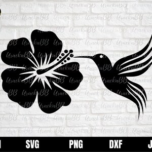 Hummingbird SVG, Bird SVG Hummingbird Flowers Svg, Flower Humming Bird svg files for Cricut, Instant Download, Svg, Png, AI, Dxf