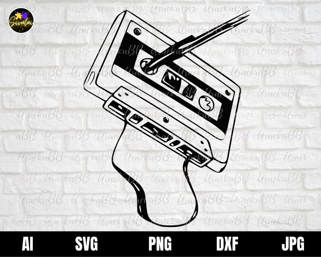 Vintage Cassette Tape Svg, Cassette Tape Tshirt Svg, Retro Tape Svg