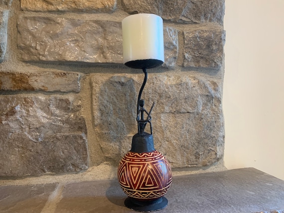 Xzhortik Handmade Gourd/metalcandle Holder - Etsy