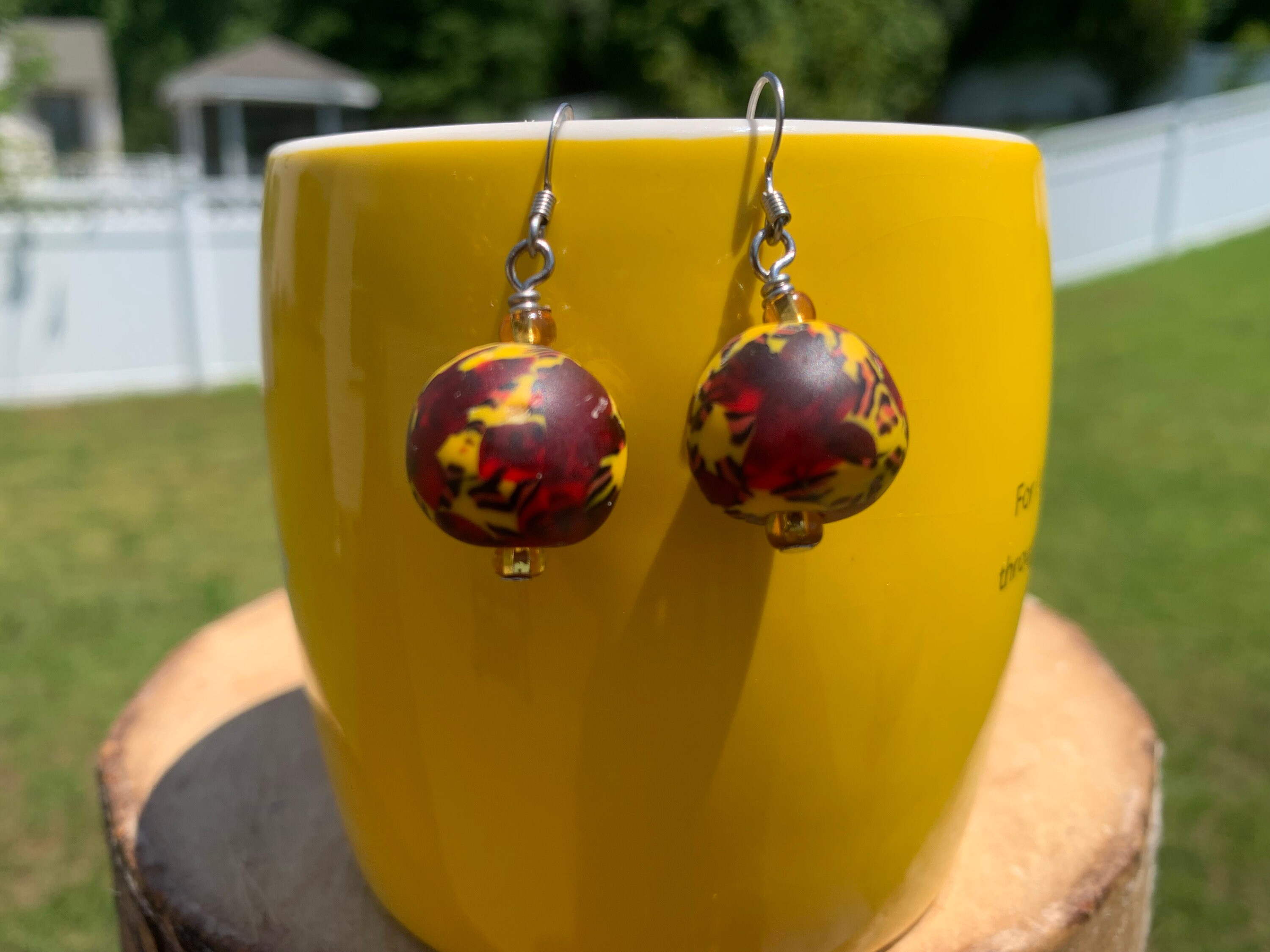 Handmade Recycled Powder Glass Earrings - Etsy