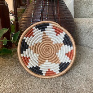 Rwandan Agaseke Hand Coiled Fruit Bowl Basket/wall Decor - Etsy