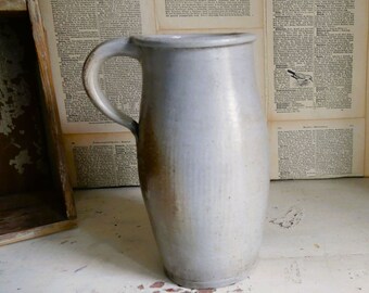 Ancient clay jug, grey, earthenware, pottery, vase, water jug, jug, dipper, country house,