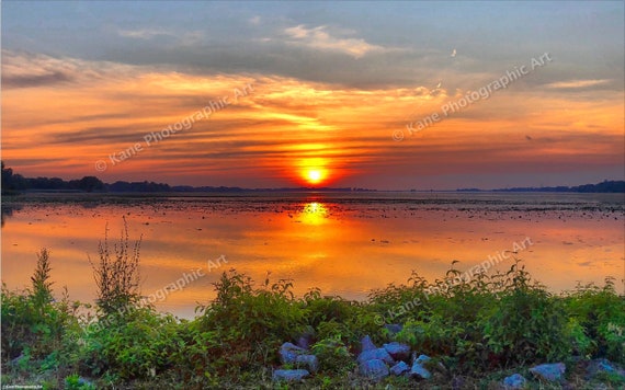Sandusky Ohio Usa Lake Erie Sunset Cedar Point Etsy