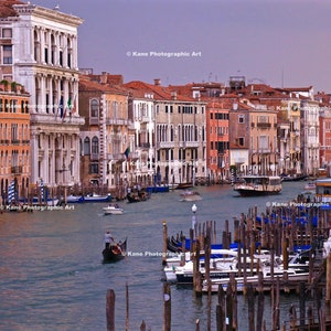 VENICE, ITALY - The Grand Canal from the Rialto Bridge - Travel Photography - Wall Art - Wall Decor - Wall Hanging - Digital Print