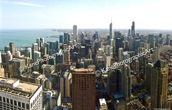 The View From The Signature Lounge Downtown Chicago Il The John Hancock Center Print Photography Skyline Photography