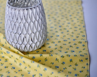 Table runner CORNFLOWERS yellow-blue 40 x 110 cm, table runner, table covers, table linen