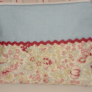 floral cosmetic bag, make-up bag, pencil case, romantic fabric bag, small bag, pouch, bag organizer flowers