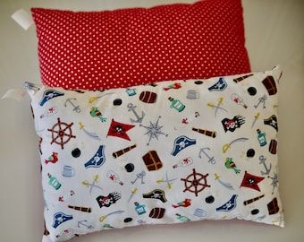 small cuddly pillow PIRATES, pirate pillow, pirate pillow, treasure chest, anchor, pirate flag and much more.