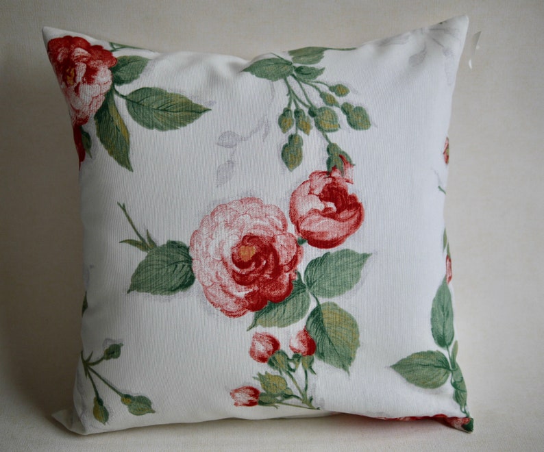 40 x 40 cm cushion cover ROSES or plain rosé, rose cushion, cushion combination, decorative cushion floral, cushion roses image 3