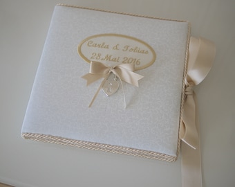 Personalized wedding guest book, wedding guest book with names, gift for newlyweds, wedding gift