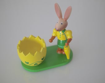 2 egg cups Easter bunny made of wood, table decoration Easter, Easter decoration, gift Easter