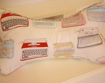 Reading bone neck pillow OFFICE, pillow typewriter, clipboard, paper clips, original, funny, gift colleague