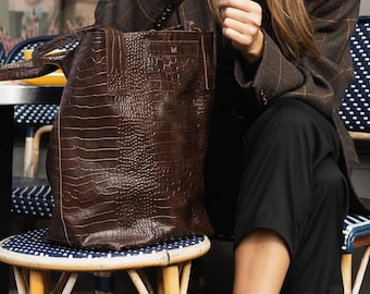 ハンドメイドレザーショルダーバッグ VALERIE トート コニャック タン