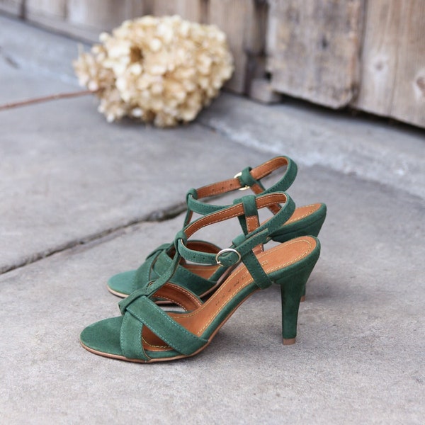 schuh green sandals
