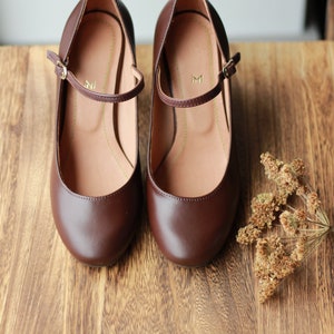 Handmade Chocolate Brown Leather Mary Jane Heels Retro Bride Shoes Etsy handmade-chocolate-brown-leather-mary-jane-heels-retro-bride-shoes-etsy