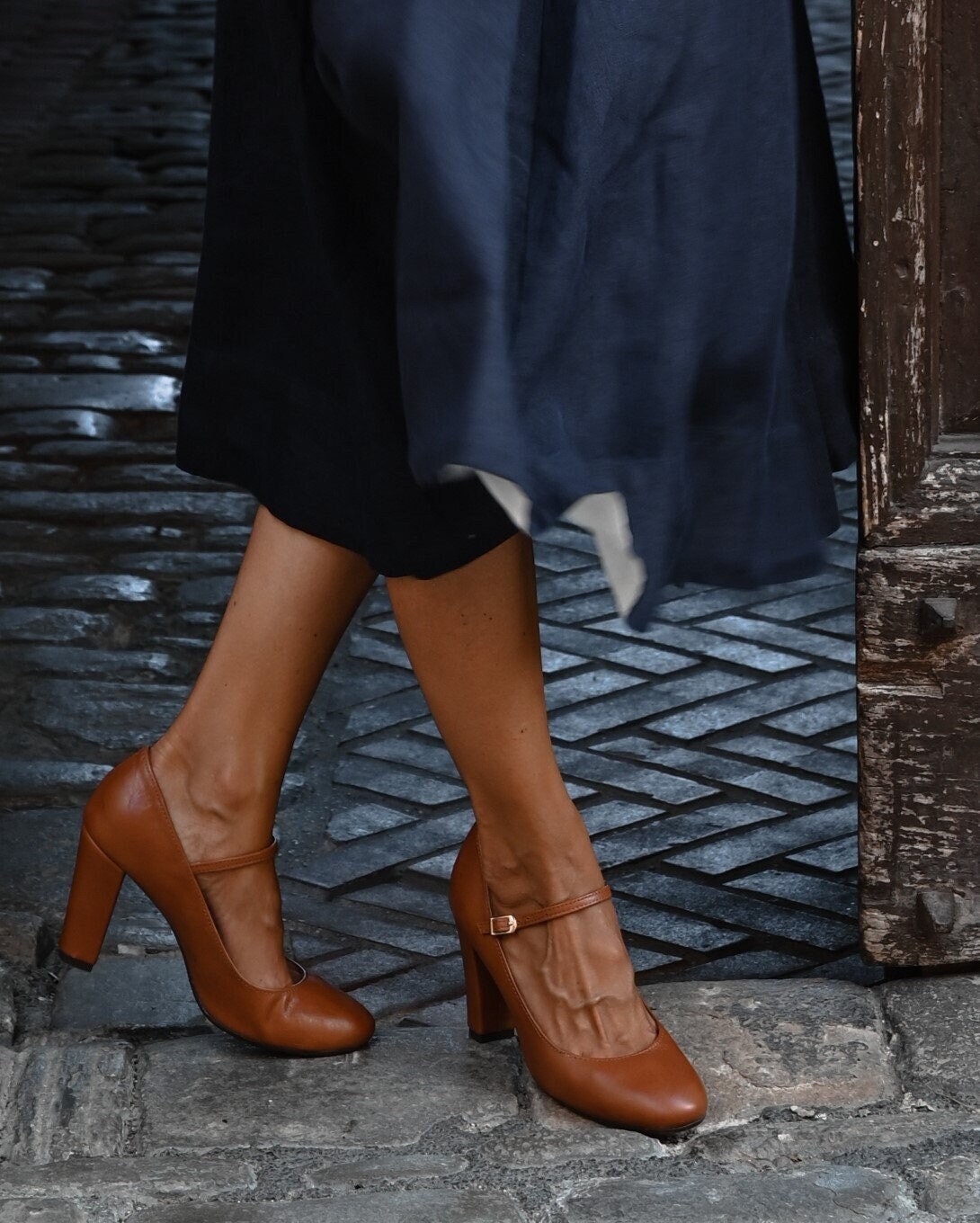 sophia leather heeled mary jane shoes